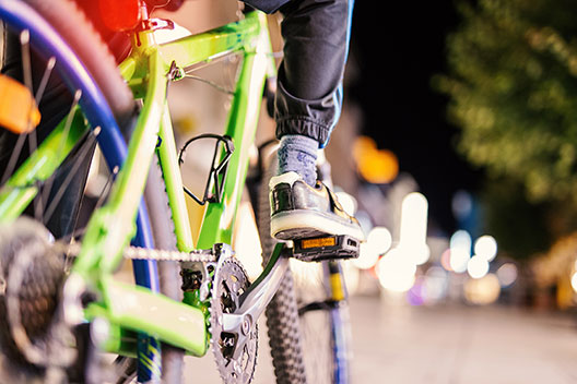 person pedaling a bicycle